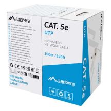 Lanberg LCU5-12CU-0100-S kabel sieciowy Szary 100 m Cat.5/Cat.5e U/UTP (UTP)