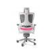 3. Fotel biurowy Wau 2 BL401 tkanina magenta/biały