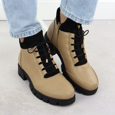 7. Botki damskie beżowe Jezzi RMR23123