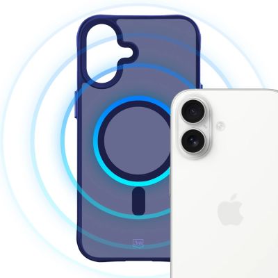 18. Etui 3mk Smoke MagCase na iPhone 16 - niebieskie-półprzezroczyste