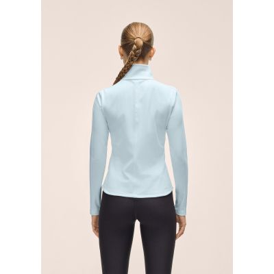 3. Koszulka damska CASALL Serene Half Zip Long Sleeve kolor niebieski