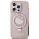 3. Etui Hello Kitty Ring Stand Glitter Electrop Logo MagSafe na iPhone 15 Pro - różowe