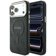 Etui Guess Embossed 4G Classic MagSafe na iPhone 17 Pro Max / 18 Pro Max - czarne
