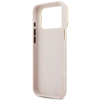 7. Etui Guess Grained Big 4G & Stand Camera na iPhone 17 Pro Max - różowe