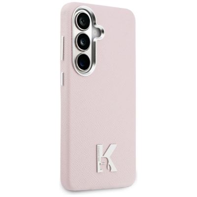 4. Etui Karl Lagerfeld K Metal Logo MagSafe na Samsung Galaxy S26 - różowe