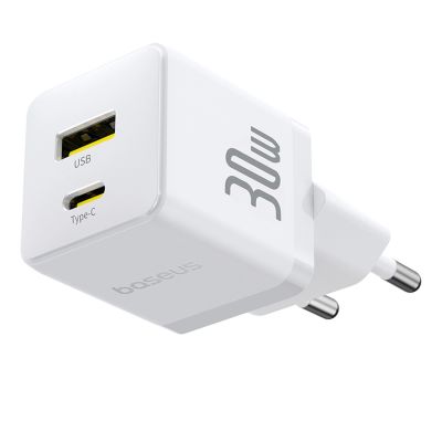 4. Ładowarka sieciowa Baseus Palm 30W USB-C USB-A - biała