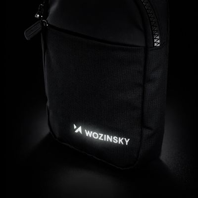7. Mini saszetka na ramię Wozinsky WMS-W1 wodoodporna dwukomorowa na telefon unisex - czarna
