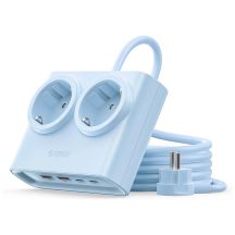 Listwa zasilająca Orico PDC25 25W 6w1 2x AC + 2x USB-A + 2x USB-C - niebieska