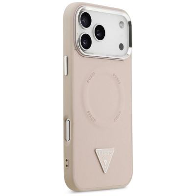 4. Etui Guess Triangle Logo MagSafe na iPhone 17 Pro Max - różowe