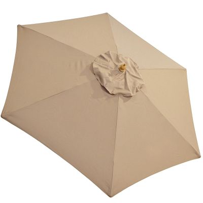 4. PARASOL OGRODOWY DREWNIANY 250CM SKŁADANY PIASKOWY