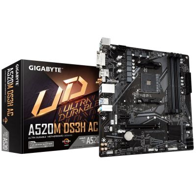 6. Płyta główna Gigabyte A520M DS3H AC (A520. AM4.mATX.DDR4)