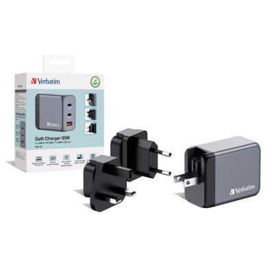5. Ładowarka sieciowa Verbatim GaN GNC-65 2xUSB-C Uniwersalna