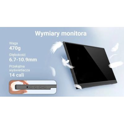 11. Extralink SMART LIFE 14 PORTABLE MONITOR IPS FHD S15 FOR LAPTOPS & PHONES & CONSOLES USB-C/MICRO-HDMI