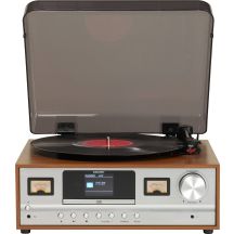 Retro wieża stereo Denver MRD-52 z gramofonem light wood