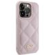 4. Etui Guess Quilted Metal Logo na iPhone 15 Pro - różowe