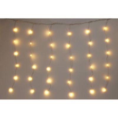 29. LAMPKI CHOINKOWE KURTYNA ŚWIETLNA ZEW/WEW 144 LED 120X120CM Z PILOTEM CIEPŁY BIAŁY