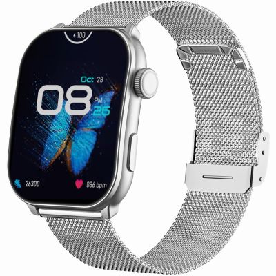 2. Smartwatch Damski GRAVITY GT28-9 Pasek + Bransoleta Czarno Srebrny