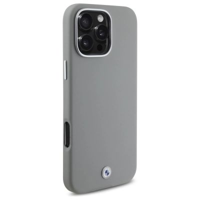 4. Etui BMW Sign Full Wrapped Metal MagSafe na iPhone 16 Pro Max - szare