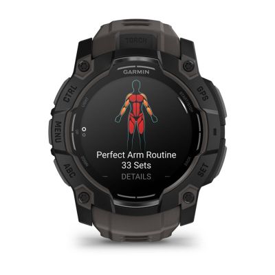 10. Garmin Instinct 3 AMOLED 3,3 cm (1.3") 50 mm Cyfrowy 416 x 416 px Ekran dotykowy Czarny GPS