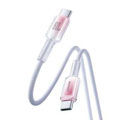 3. Kabel Joyroom S-A42 Crystal-Clear Series 60W USB-C - USB-C 1,2m - biały