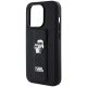6. Etui Karl Lagerfeld Gripstand Saffiano Karl&Choupette Pins na iPhone 13 Pro / 13 - czarne