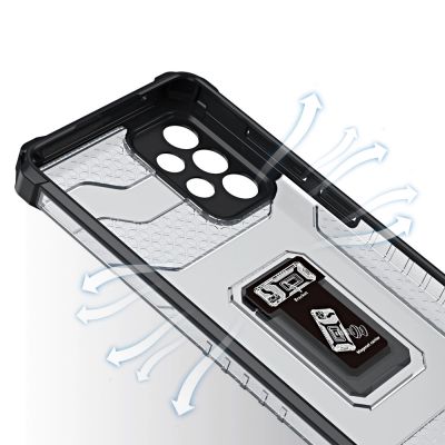 5. Crystal Ring Case pancerne hybrydowe etui pokrowiec + magnetyczny uchwyt Samsung Galaxy A72 4G zielony