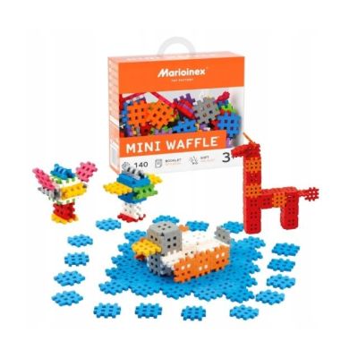5. MARIOINEX Klocki Mini Waffle, 140 elementów
