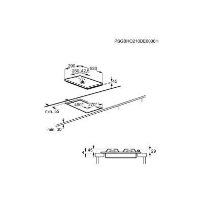 2. Electrolux EGC3322NVK płyta kuchenna Czarny Wbudowany Gaz 2 stref(y)