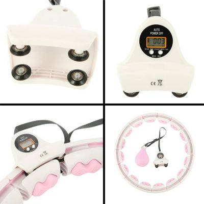 13. Hula hop HMS HHW06 z wypustkami, obciążnikiem i licznikiem różowy