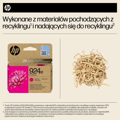 12. HP Oryginalny purpurowy tusz 924e EvoMore