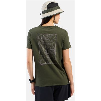 4. Koszulka z krótkim rękawem damska ODLO T-shirt crew neck s/s COTTON BLEND UNLIMITED zielona