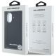 8. Etui Karl Lagerfeld Saffiano Full Wrapped Elongated Metal Logo MagSafe na iPhone 16 - czarne