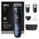 Braun BeardTrimmer 7 BT7520 Bateria 40 2 cm Mokry & Suchy Czarny, Niebieski