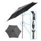 10. PARASOL OGRODOWY 300CM SKŁADANY SZARY
