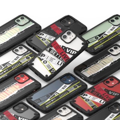 6. Ringke Fusion X Design etui pancerny pokrowiec z ramką iPhone 12 mini czarny (Routine) (XDAP0020)