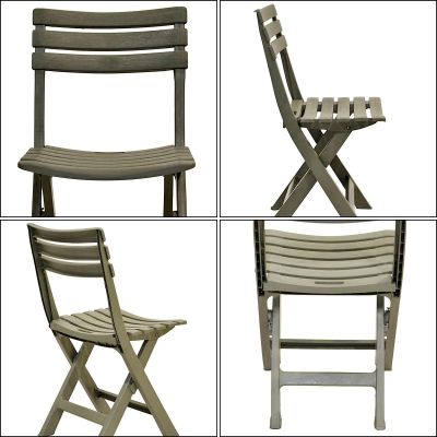 5. ZESTAW 4 KRZESEŁ CATERINGOWYCH SKŁADANYCH  PLASTIKOWYCH ZIELONYCH KOMODO