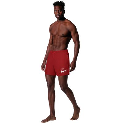 6. Spodenki kąpielowe Nike Logo Lap 5" Volley czerwone NESSG574 614