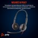 10. Poly Blackwire 3220 Stereo USB-C Headset +USB-C/A Adapter