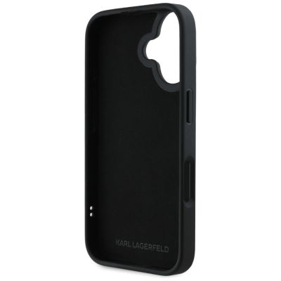 7. Etui Karl Lagerfeld HC 3D Rubber Double Heads na iPhone 16 - czarne