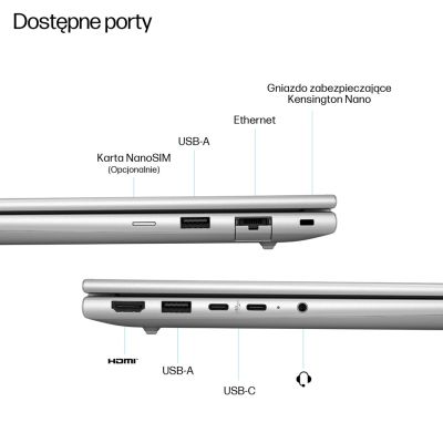 2. HP EliteBook 6 G1a Next Gen AI PC Copilot+ PC AMD Ryzen AI 5 340 Laptop 35,6 cm (14") WUXGA 16 GB DDR5-SDRAM 512 GB SSD Wi-Fi 6E (802.11ax) Windows 11 Pro Srebrny
