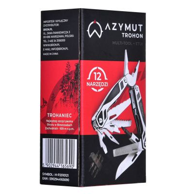 8. Multitool AZYMUT Trohon - 12 narzędzi +8 bitów +kabura (H-P2010121)
