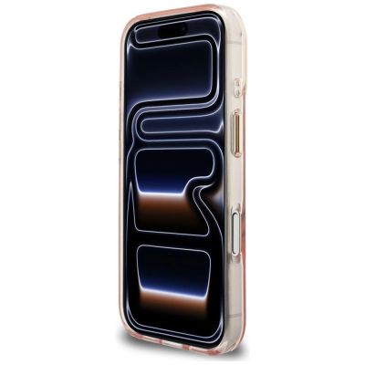 5. Etui Guess IML Script Metal MagSafe do iPhone 17 Pro Max - różowe