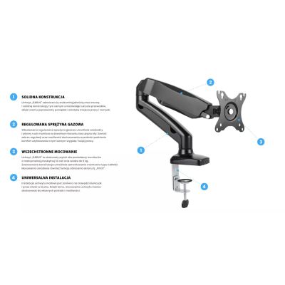 10. MONTIS UCHWYT DO MONITORA MT014 ELBRUS / CZARNY