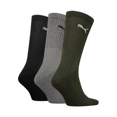 2. Skarpety Puma Crew 3 pary czarne, szare, zielone 880355 28