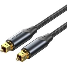 Kabel audio optyczny Vention w oplocie z aluminiowym złączem 10m czarny