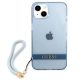 3. Etui Guess Translucent Strap na iPhone 13 mini - niebieskie