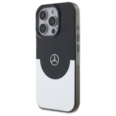 2. Etui Mercedes Doubel Layer BiColor MagSafe na iPhone 16 Pro - srebrne
