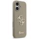 4. Etui Guess Silicone Big 4G Script na iPhone 17 - brązowe