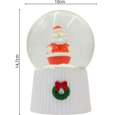 14. KULA ŚNIEŻNA GRAJĄCA 147MM LED  MIKOŁAJ