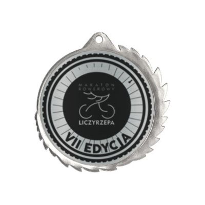 Medal metalowy z grawerowaniem na laminacie